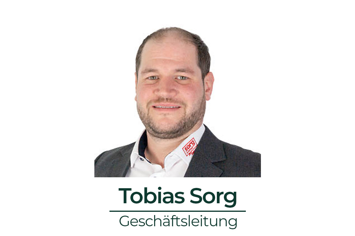 Bild zeigt die Geschäftsleitung Tobias Sorg